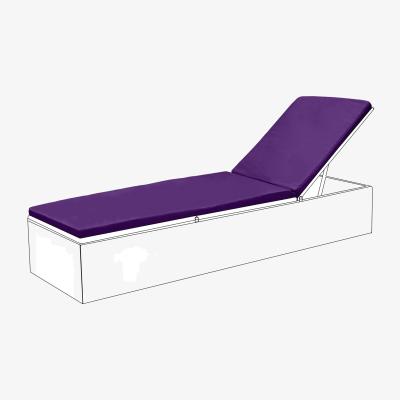 The Range Comfy Garden Sun Lounger Cushion - Purple