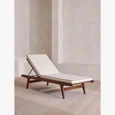 Soho Home Noah Outdoor Sunlounger, Off White