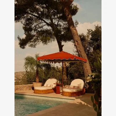 Soho Home Orion Outdoor Sunlounger, Off White