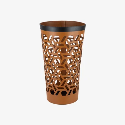 Amara Rudi - Vienna Bicolour Round Basket - Cognac & Black