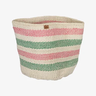 Amara The Basket Room - Alama Basket - Pink/Green - Large