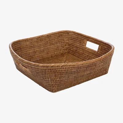 Amara Global Explorer - Rattan Square Basket - Natural