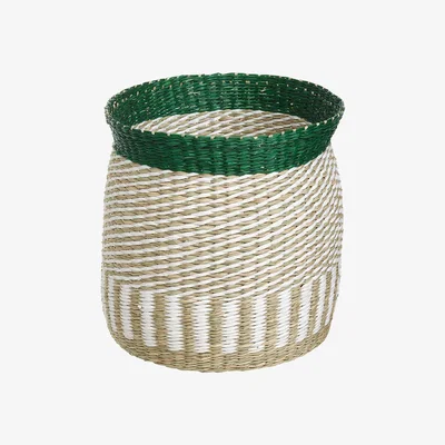 Amara Marimekko - Silkkikuikka Storage Basket - White/Green