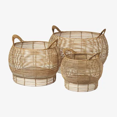 Amara Broste Copenhagen - Safi Rattan Basket - Set of 3
