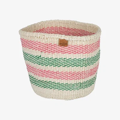 Amara The Basket Room - Alama Basket - Pink/Green - Medium