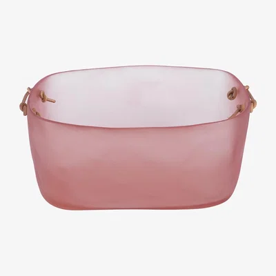 Amara Tina Frey Designs - Exclusive Storage Basket with Leather Handles - Pink