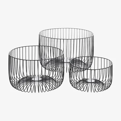 Amara Global Explorer - Black Wire Baskets - Set of 3