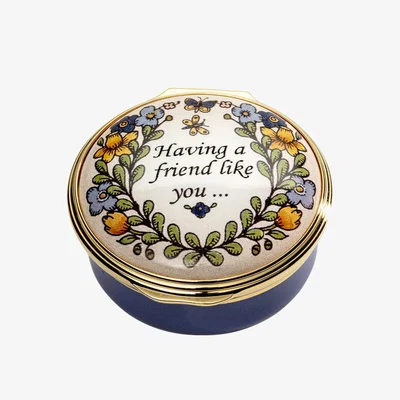 Amara Halcyon Days - Having A Friend Like You Enamel Box - Light Blue