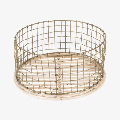 Amara Retreat - Shallow Gold Wire Basket