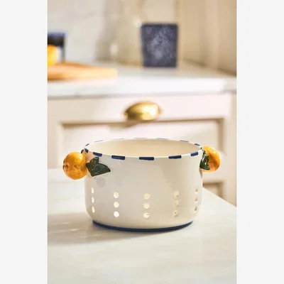 Anthropologie Valencia Stoneware Berry Basket