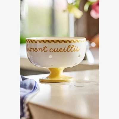 Anthropologie Café Violette Handpainted Stoneware Berry Basket