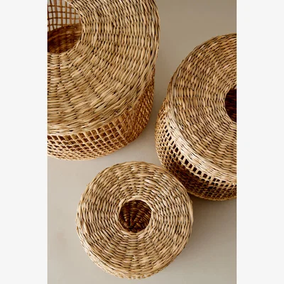 Anthropologie Cozy Living Sigrid Seagrass Baskets, Set of 3