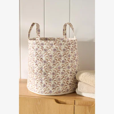 Anthropologie Leora Quilted Fabric Basket