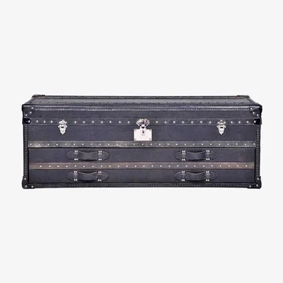 Barker and Stonehouse Timothy Oulton Harrow Medium Trunk, Old Saddle Black
