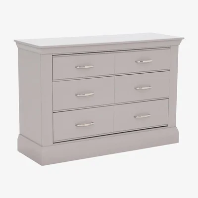 Barker and Stonehouse Helmsley 3 Over 3 Drawer Chest, Grey | Barker & Stonehouse
