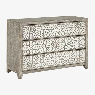 Barker and Stonehouse Rabat 3 Drawer Wide Chest, Neutral | Barker & Stonehouse