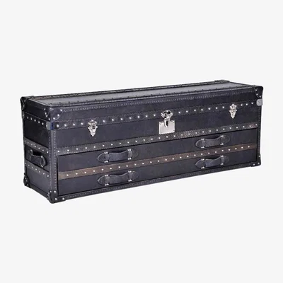 Barker and Stonehouse Timothy Oulton Harrow Medium Trunk, Black | Barker & Stonehouse