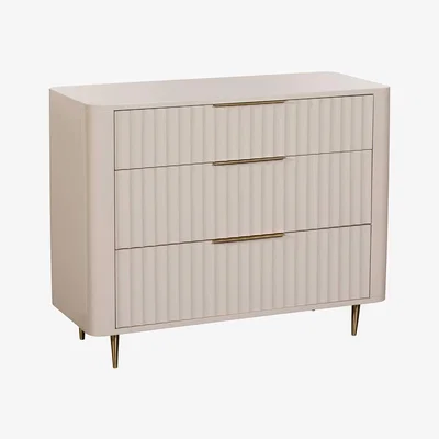 Barker and Stonehouse Lucia 3 Drawer Chest, White | Barker & Stonehouse