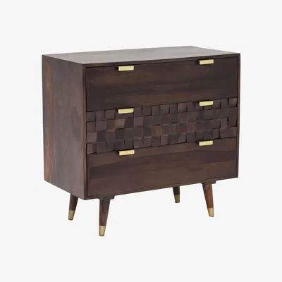 Barker and Stonehouse Kora 3 Drawer Chest, Brown | Barker & Stonehouse