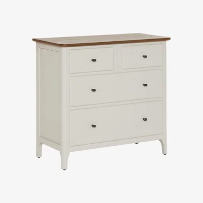 Barker and Stonehouse Mara 4 Drawer Chest, White | Barker & Stonehouse