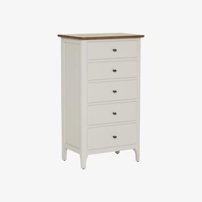 Barker and Stonehouse Mara 5 Drawer Chest, White | Barker & Stonehouse
