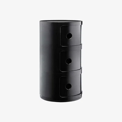 Barker and Stonehouse Kartell Componibili 3 Drawer Storage Unit, Black | Barker & Stonehouse
