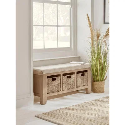 Cox and Cox NEW Burford Oak Storage Bench