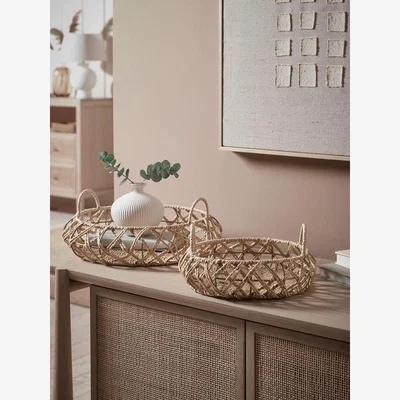 Cox and Cox Two Woven Trays