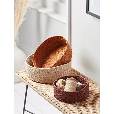 Cox and Cox NEW Three Round Storage Baskets