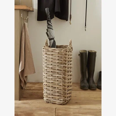 Cox and Cox Rattan Umbrella Basket - Square