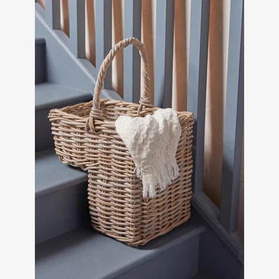 Cox and Cox Rattan Step basket