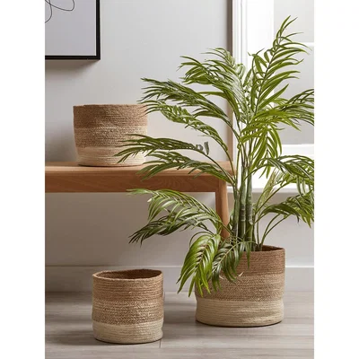 Cox and Cox Three Graduated Stripe Baskets