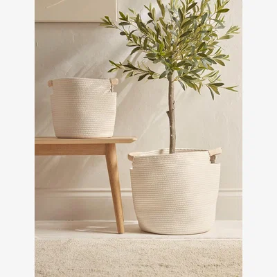 Cox and Cox Two Cotton Storage Baskets