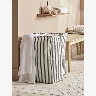 Cox and Cox Striped Laundry Basket