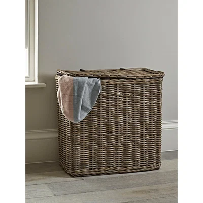 Cox and Cox Rectangle Rattan Laundry Basket