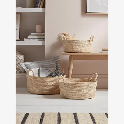 Cox and Cox Three Round Storage Baskets