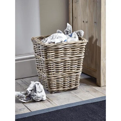 Cox and Cox Rattan Waste Paper Basket