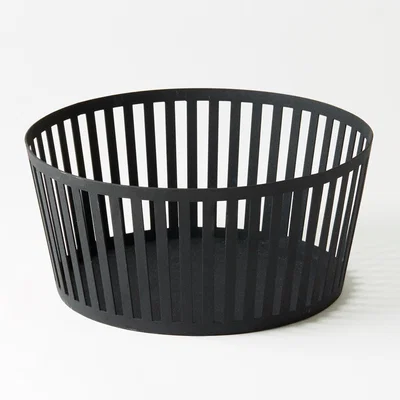The Conran Shop Tower Fruit Basket Black Deep