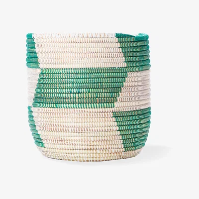 The Conran Shop Exclusive Storage Basket in Green Check