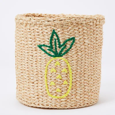 The Conran Shop Pineapple Embroidered Sisal Basket