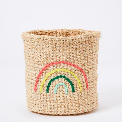 The Conran Shop Rainbow Embroidered Sisal Basket