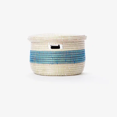 The Conran Shop Exclusive Small Storage Basket in Blue Stripe