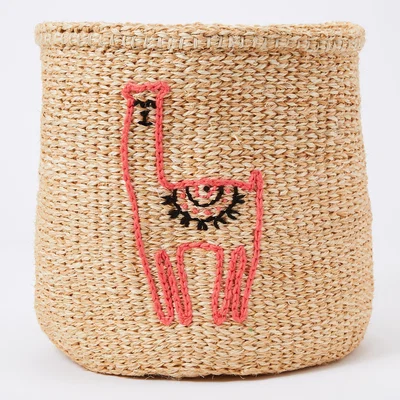The Conran Shop Llama Embroidered Sisal Basket
