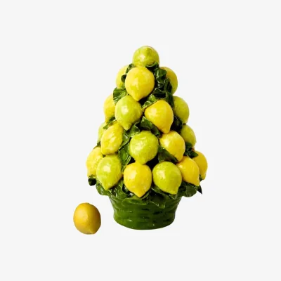 Casa by JJ An Italian Mid-Century Ceramic Lemon Basket