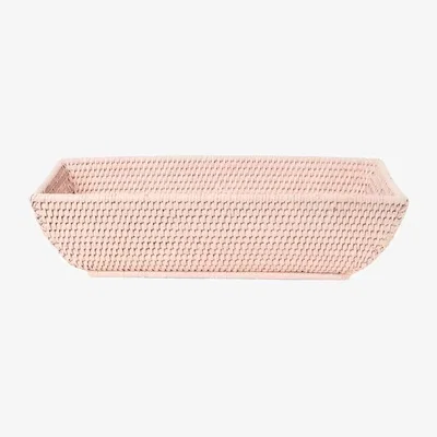 Casa by JJ Wiltshire Long Rattan Basket in Pink