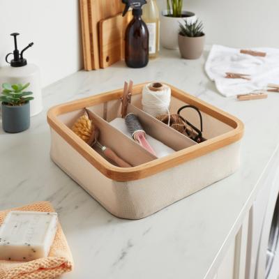 Dunelm Berkeley 3 Compartments Foldable Storage Basket