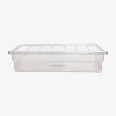 Dunelm 42L Spacemaster Plastic Storage Box Clear