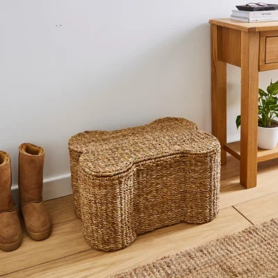 Dunelm Bone Shaped Seagrass Storage Basket