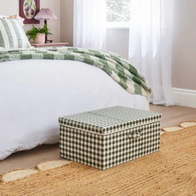 Dunelm Checked Foldable Storage Box