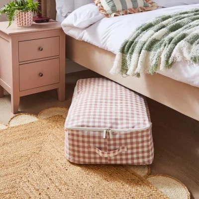 Dunelm Checked Underbed Storage Bag